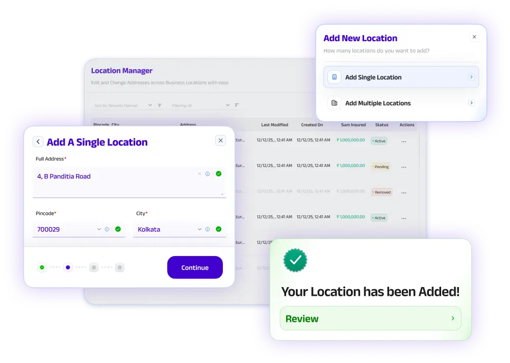 Location Manager dashboard