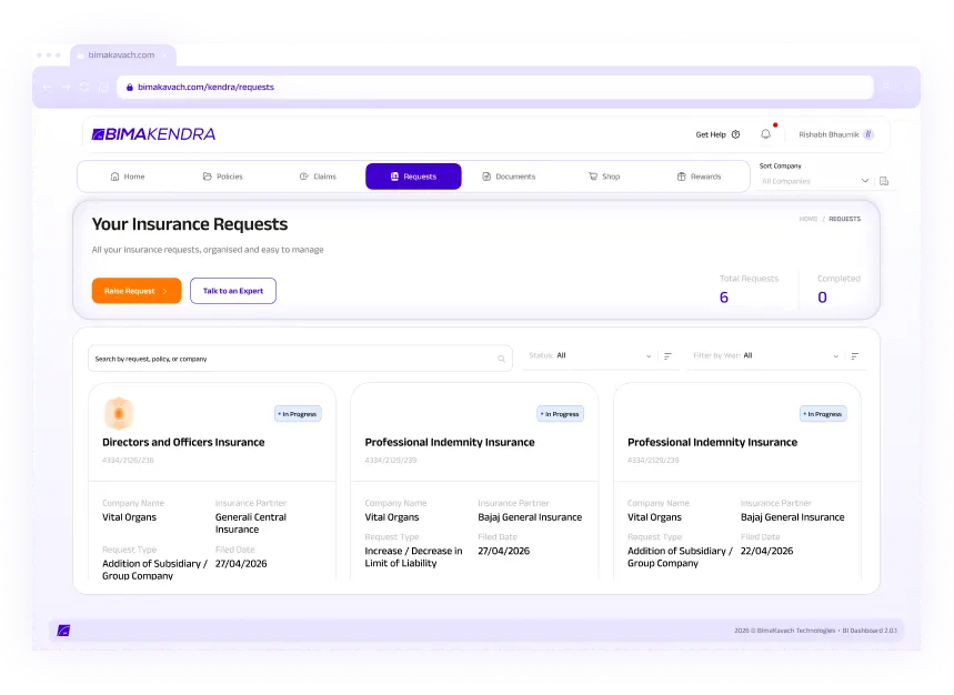 Endorsement Management dashboard