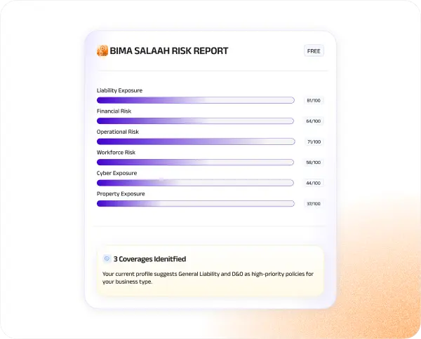 Bima Intelligence Risk Report card